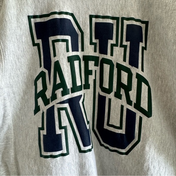 Vintage Champion Reverse Weave Radford University Pullover Sweater Size Large - Picture 4 of 9